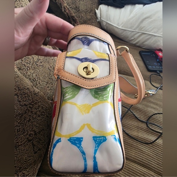 Coach Vintage Laminated Scribble Multicolor Signature Satchel - Picture 7 of 15